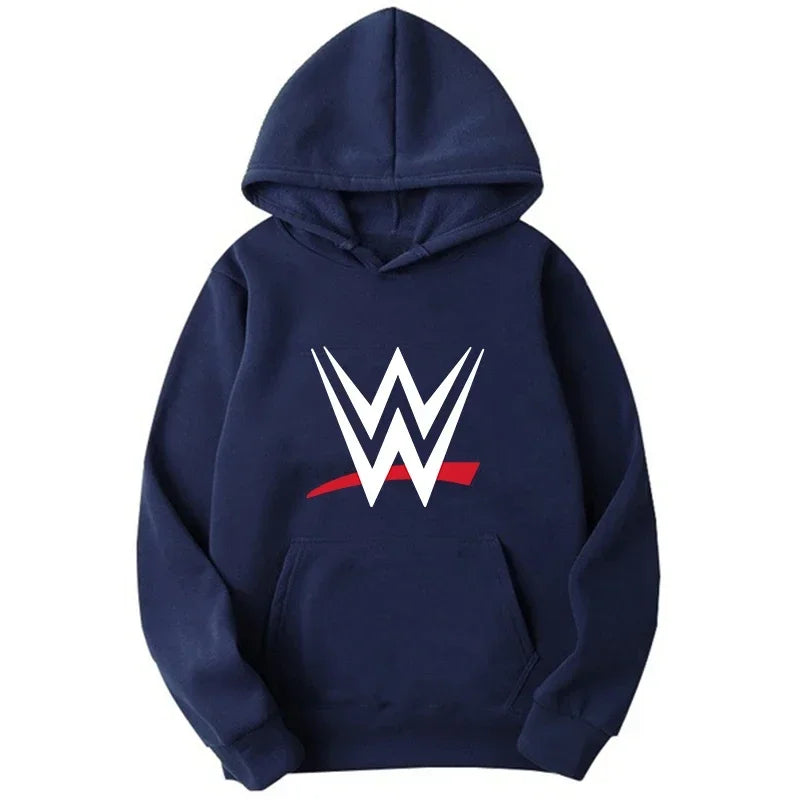 Nueva sudadera holgada con capucha con estampado de logotipo WWE, suéteres de moda para hombres y mujeres, sudadera con capucha informal, sl largo para hombres