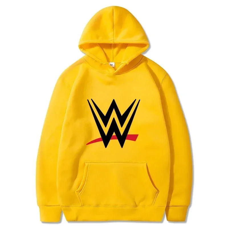 Nueva sudadera holgada con capucha con estampado de logotipo WWE, suéteres de moda para hombres y mujeres, sudadera con capucha informal, sl largo para hombres