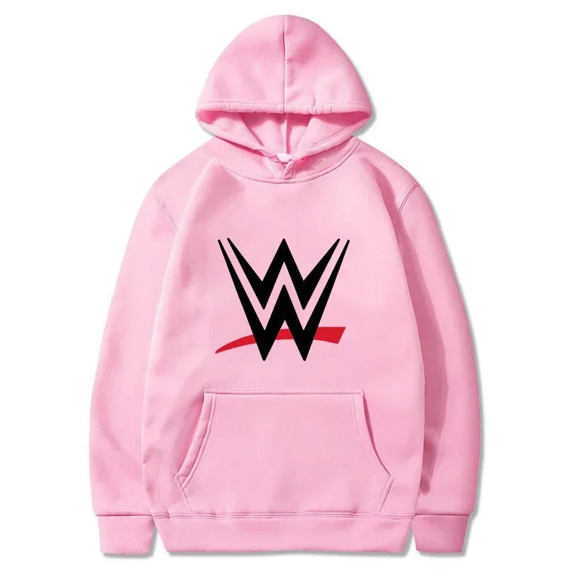 Nueva sudadera holgada con capucha con estampado de logotipo WWE, suéteres de moda para hombres y mujeres, sudadera con capucha informal, sl largo para hombres