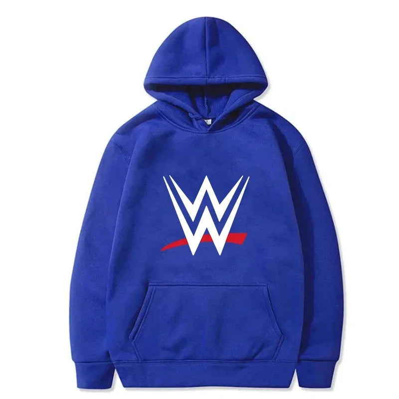 Nueva sudadera holgada con capucha con estampado de logotipo WWE, suéteres de moda para hombres y mujeres, sudadera con capucha informal, sl largo para hombres