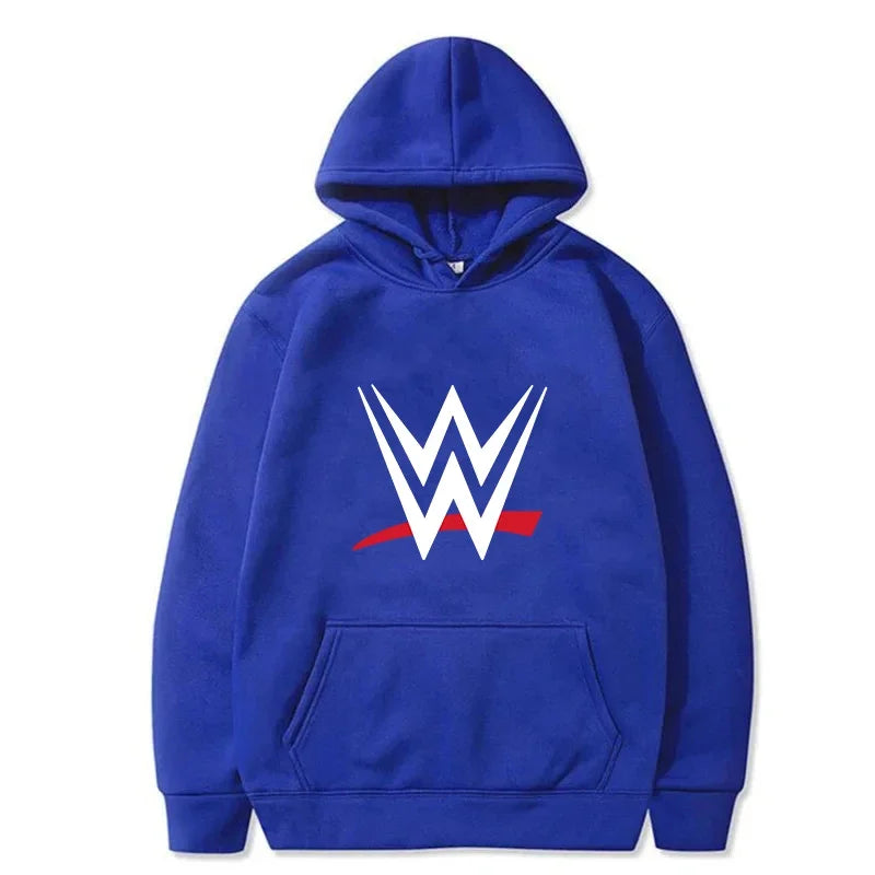 Nueva sudadera holgada con capucha con estampado de logotipo WWE, suéteres de moda para hombres y mujeres, sudadera con capucha informal, sl largo para hombres