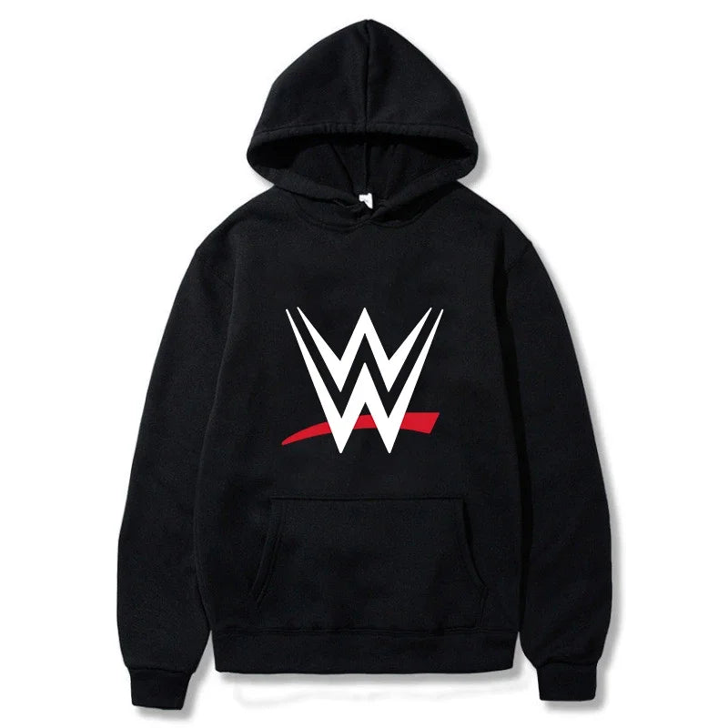 Nueva sudadera holgada con capucha con estampado de logotipo WWE, suéteres de moda para hombres y mujeres, sudadera con capucha informal, sl largo para hombres