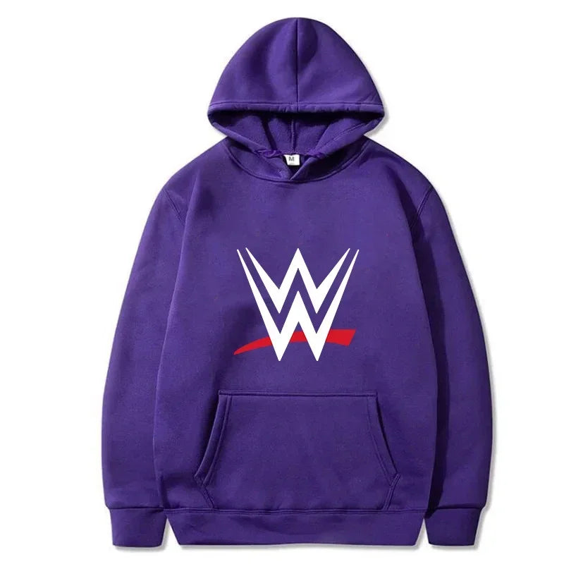 Nueva sudadera holgada con capucha con estampado de logotipo WWE, suéteres de moda para hombres y mujeres, sudadera con capucha informal, sl largo para hombres